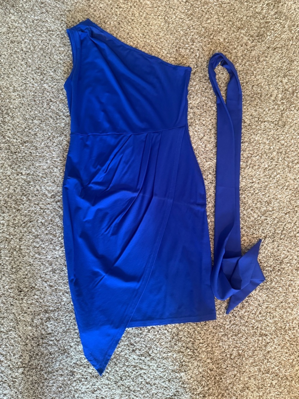 Pretty Garden royal blue one shoulder dress size medium women's